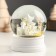 Souvenir Polystone Water Ball "A snowy Christmas tree with gifts" White 6.5x6.5x8 cm
