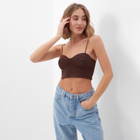 Top female color chocolate, size 42-44-1