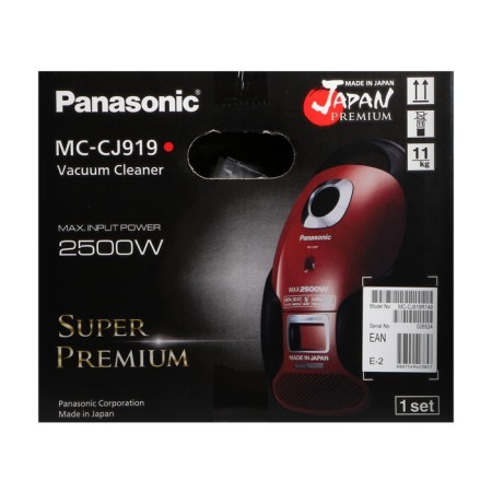 Vacuum cleaner Panasonic MC-CJ919R, bag, 2500 watts, 6 l, 60 dB, red-20