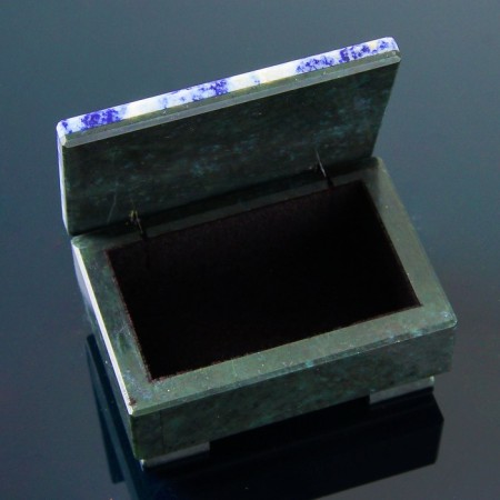 Casket, 9x6x5 cm, azure, coil-1