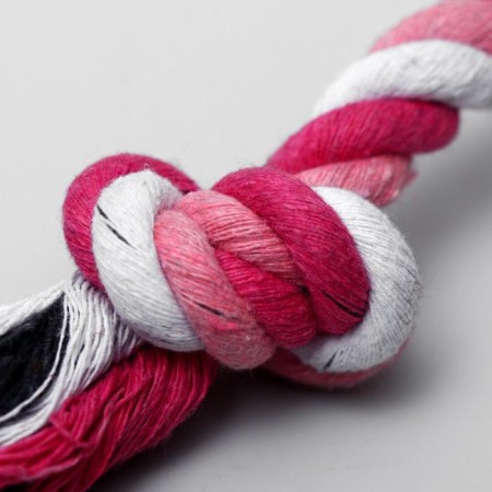 Cable toy "2 knots" small, 20 g, up to 20 cm, mix of flowers-2
