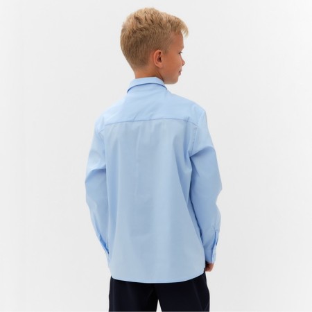 Shirt for the boy Minaku: School Collection, Blue Color, Height 122 cm-6