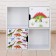Rabberry with the doors "Dinosaurs", 60 × 60 cm, white color