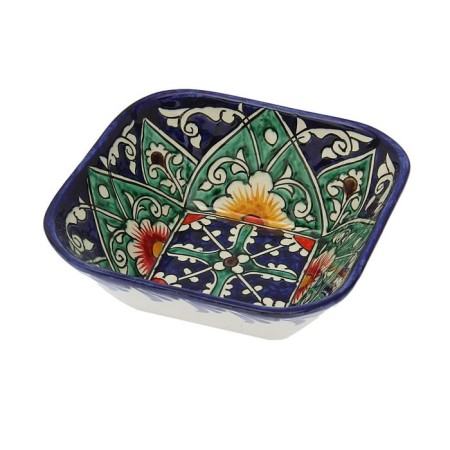 Salennik Rishtan ceramics "Flowers", 13 cm, blue, mix-2