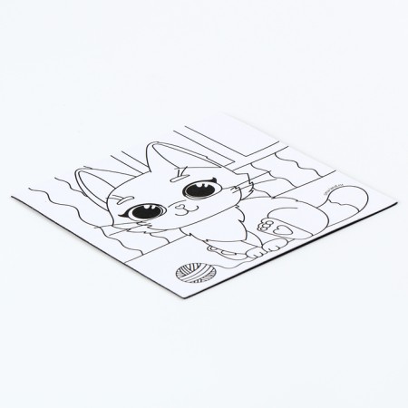 Magnet coloring "cat", 10 × 10 cm-2