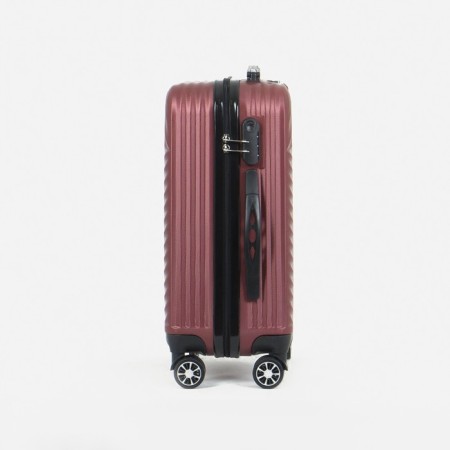 Small 20 suitcase, "Cartes factory", lightning department, code castle, 4 wheels, burgundy color-1