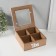 Casket tree with divisions "Tea with a frame of jute" 23.5x23.5x7 cm