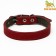 Collar combined leather/tarpaulin, 53 x 2.5 cm, Osh 35-45 cm, red