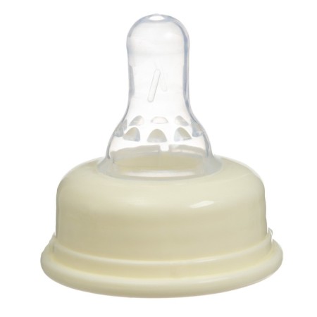 Basic feeding bottle, classic throat, glass, slow flow., 60 ml., 0 months, white color-6