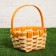 Wicker basket, orange, 16.5 × 9.5 × 20 cm, veneer