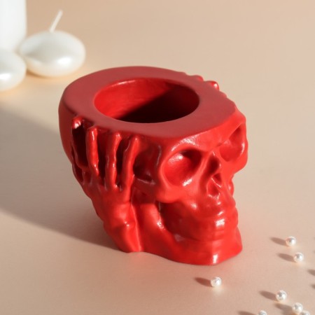 Skull Silence Cloth 7*10cm Red-2