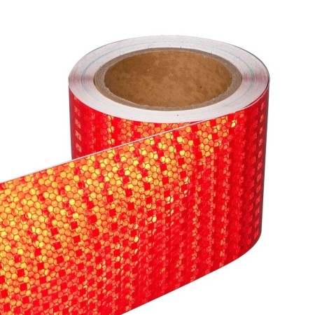 Reflective tape, self -adhesive, red, 10 cm x 5 m