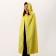 Carnival cloak adult, plush, yellow color, length 115 cm