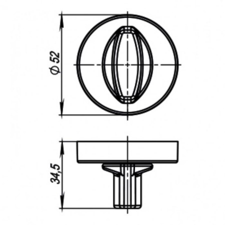 Sweeter handle WC-Bolt BK6/URB MWSC-33, Italian color color-1