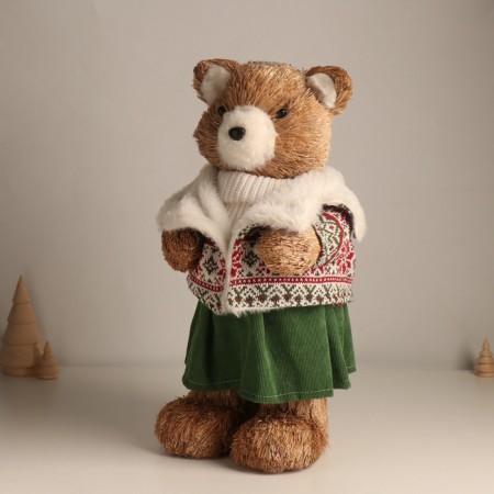 Decor "Bear in the winter clothes" 20x17x41 cm-3