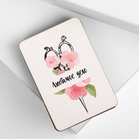 Magnetic needle "Scissors", 8 × 5.5 cm, white color-1