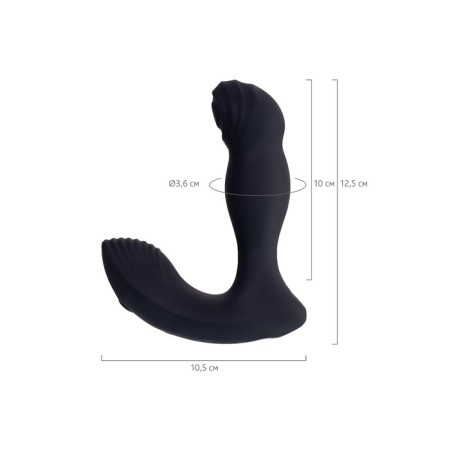Prostate vibro -stimulator with the remote control mound mounto, silicone, 13.2 cm-14