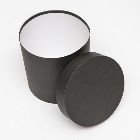 Set of round boxes 5 in 1 "paints", black, 25 x 25 x 25 - 19 x 19 cm 19 cm-2