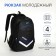 Youth backpack on a zipper, 4 pockets, black/blue color