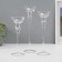Glass Glass Set 3 pcs "Tet-a-tet" height 26cm, 23 cm, 20 cm