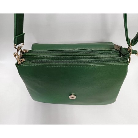 Women's bag Berta green-olive-gold-4