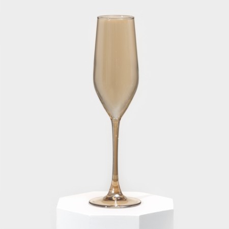 A set of glass glasses for champagne "Golden Honey", 160 ml, 4 pcs-1