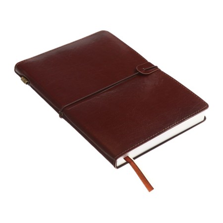 Dated diary 2025, A5 168 sheets, Devente. Saltos, soft leatherette cover, perforation, liesse, block 70, brown-3