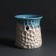 Aroma lamp ceramics "Patterned abstraction" Blue 8.5x8.5x9.5 cm