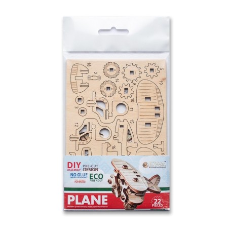 Wooden designer - keychain "Evik: plane"-9