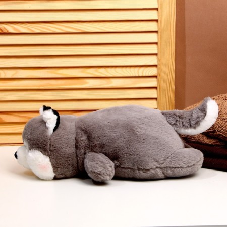 Soft toy "Husky shy", size 35 cm, color gray-3