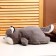 Soft toy "Husky shy", size 35 cm, color gray