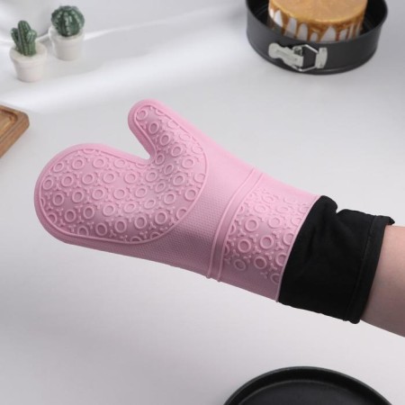 Mitten for hot with the cuff of the “Prof”, silicone, 36 × 18.5 cm, color mix-6
