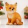 Garden figure "Sutting fox" 14cm