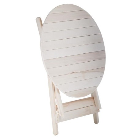 Folding table, 80 × 80 × 75cm, linden, round-2