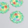 Decor for creativity plastic "Lace Flower" Green 3.2x3.3 cm