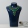Bust for jewelry 17 × 11 × 26, dark green color