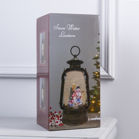 LED figure “Lantern with Santa Claus” 15 × 30 × 12.5 cm, plastic, AAX3 batteries (not in the kit), USB, glow warm white-5