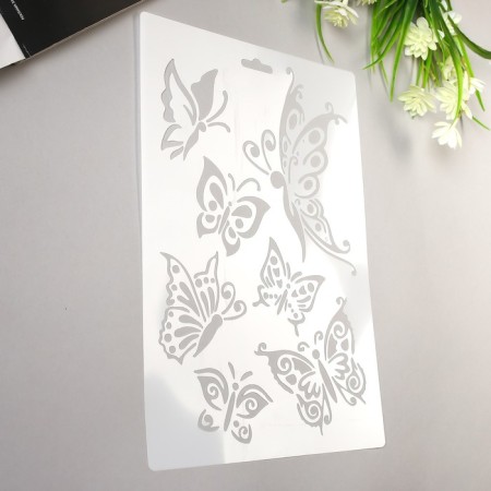 Plastic stencil "Roy butterflies" 21x31 cm-1