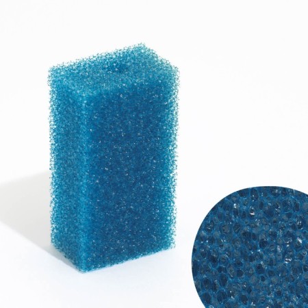Rectangular sponge for filter No. 2, coarse, 6 x 4 x 11 cm, blue
