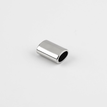 Tip for a cord, d = 4 mm, 13 × 9 × 6 mm, 10 pcs, silver color-1