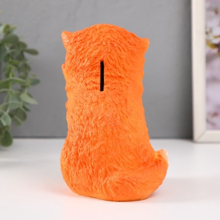 Piggy bank "Vaska Vaska" red, height 15.5 cm, width 10 cm, length 13.5 cm-3