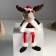 Interior doll "New Year's Sin in the red-green suit" Long legs 14x12x45 cm