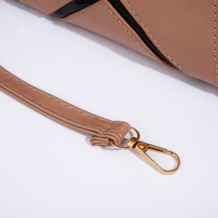 Bag Female Tout with zipper, beige color-5