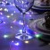 Garland "Mishura" 2 m Rosa, IP20, silver thread, 50 LED, glow of multi, CR2032x2