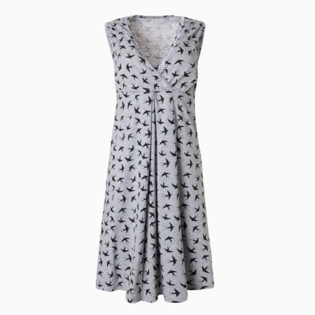 Female set (shirt/robe) for pregnant women, gray color, size 54-5