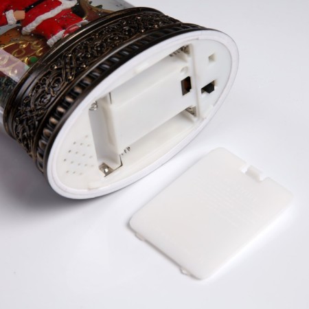 LED figure "Candle with Santa Claus" 13.8 × 30 × 8.4 cm, plastic, AAX3 batteries (not in the kit), USB, glow warm white-4