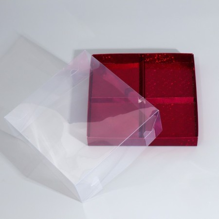 Confectionery box for mousse cakes "Bording stars", 17.8 x 17.8 x 6.5 cm-2