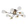 Lamp on the ESCADA rod, 1132/8p Black. 8x60W, e27, 800x800x200 mm, black/gold color