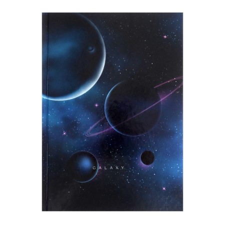 Notebook A5, 80 sheets in the CENT "PARAD of the planets", solid cover, glossy lamination, offset block