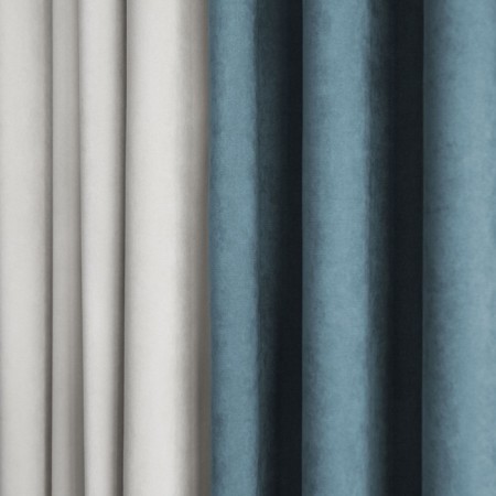 Kerty curtain set, 2x200x270 cm size, white/blue color-1